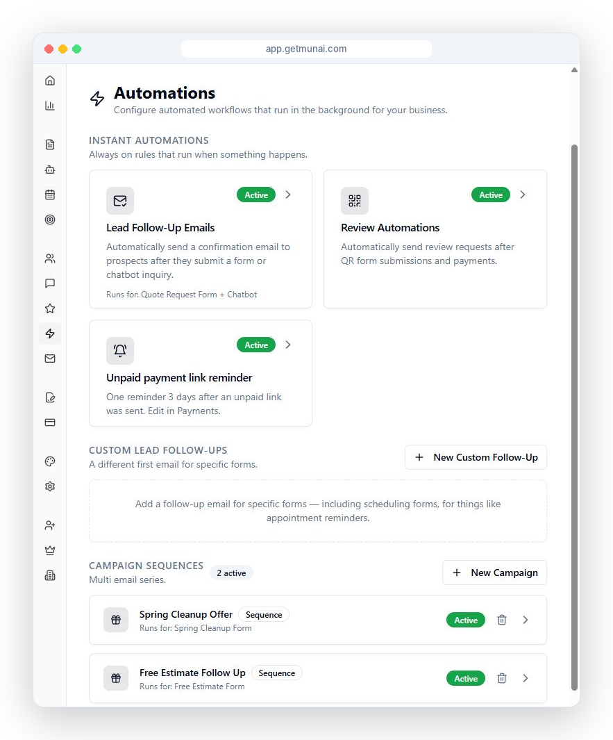 Automations hub in Munai